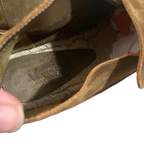 Vince Ronan Suede Leather Slip On Espadrille Loafer - Picture 9 of 15